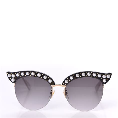 gucci 53mm faux pearl cat eye sunglasses|Gucci cat eye glasses frames.